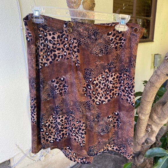 Women's Apostrophe Skort Size Large Animal Print - Picture 2 of 7